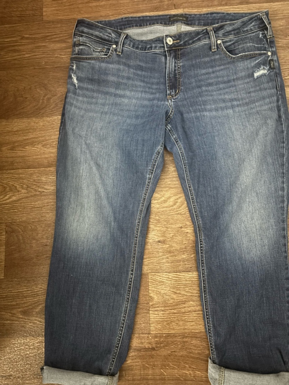 Woman Blue Denim Jeans (brand : Silver)